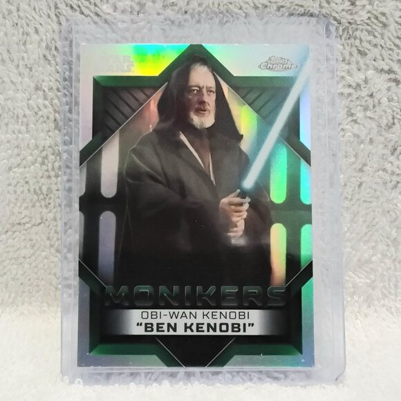 3/$25 Mint 2023.Topps Chrome Ben Kenobi Monikers Refractor Star Wars Card M-8!! - Picture 1 of 2